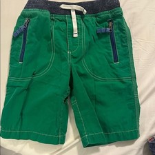 Mini Boden Vibrant Green Kids' Shorts with Blue Zippers