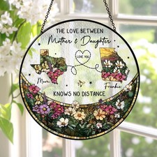 Long Distance Mom Stained Glass Suncatcher Mother 39 s Day Gift Personalized