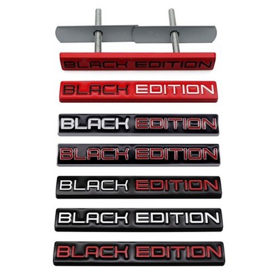 Black EDITION Logo Front Grille Emblem Badge Metal Sticker Trim Car Accessories