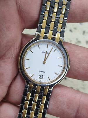 1987 VTG SEIKO LASSALE 9559-6009 Wristwatch Gold/Steel 33mm