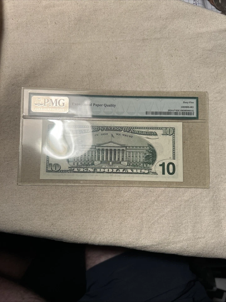 1999 $10 Federal Reserve Note BF/star ( ATLANTA “F”) PMG 65 EPQ - Image 2 of 2