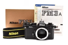 [Almost Unused w / Box & Strap] Nikon FM3A Black 35mm SLR Film Camera Body JAPAN