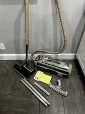 🍊Vintage Electrolux Model 1505 Canister Vacuum w/ Hose & Omni Flow Power Nozzle