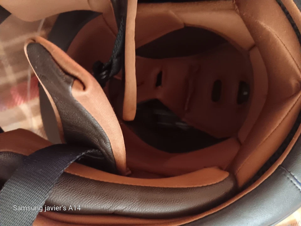 Casco visera Pinlock cara completa Daytona como nuevo. Retro naranja quemado y negro Foto 4 de 4