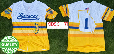 Hot Rare Savannah Bananas Kid Youth Jersey XS-XL Shirt Custom Jersey TD1704