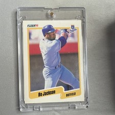 1990 Fleer Bo Jackson **ERROR**  Kansas City Royals Baseball Card #110 Base Set