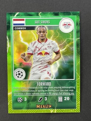 2024-25 Topps Merlin UCC - Xavi Simons - Merlin's Gamers Green Lighting MG-36