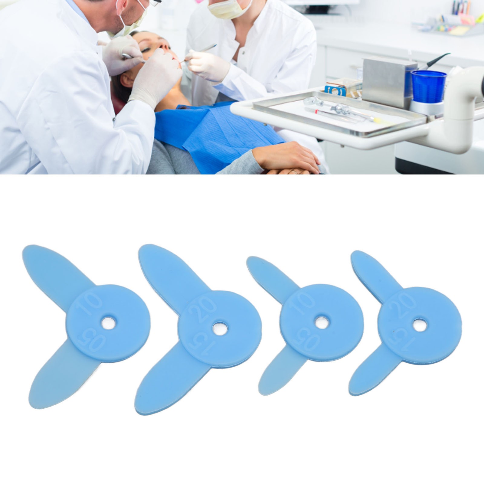 4Pcs Dental Diastema Measuring Ruler Safe Heat Resistant Portable Dental BLW