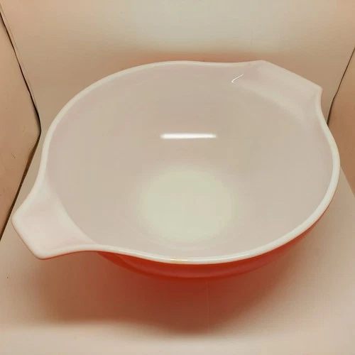Vintage PYREX Red Friendship Cinderella 4-QT Pour Spout Mixing Bowl #444