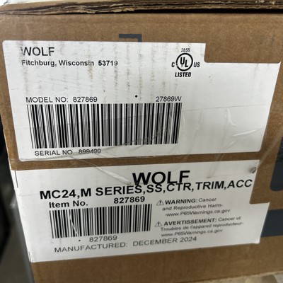 New Wolf Microwave Trim Kit, MC24, Stainless Steel, 827869