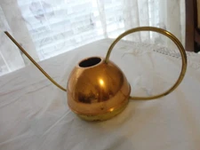 VINTAGE 1950'S BRASS AND COPPER WATERING CAN