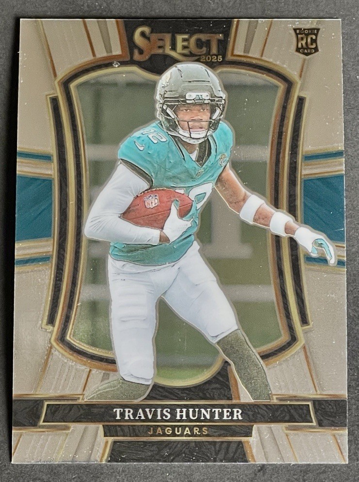 2025 Panini Select Travis Hunter Rookie Premier Level RC #128 Jaguars