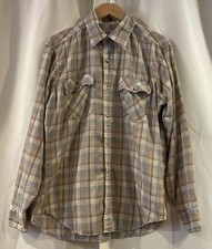 LEVI'S Vintage 70s Plaid Button Down Shirt Size Large