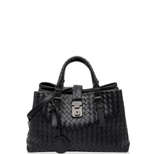 Bottega Veneta Small Roma Tote Bag Black Calf...