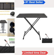 Portable DJ Table Stand 35x17.3 Inch Height Adjustable Heavy Duty w/ Travel Bag
