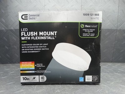 Commercial Electric Flexinstall Cove 10 in. White LED Recessed Ceiling Light