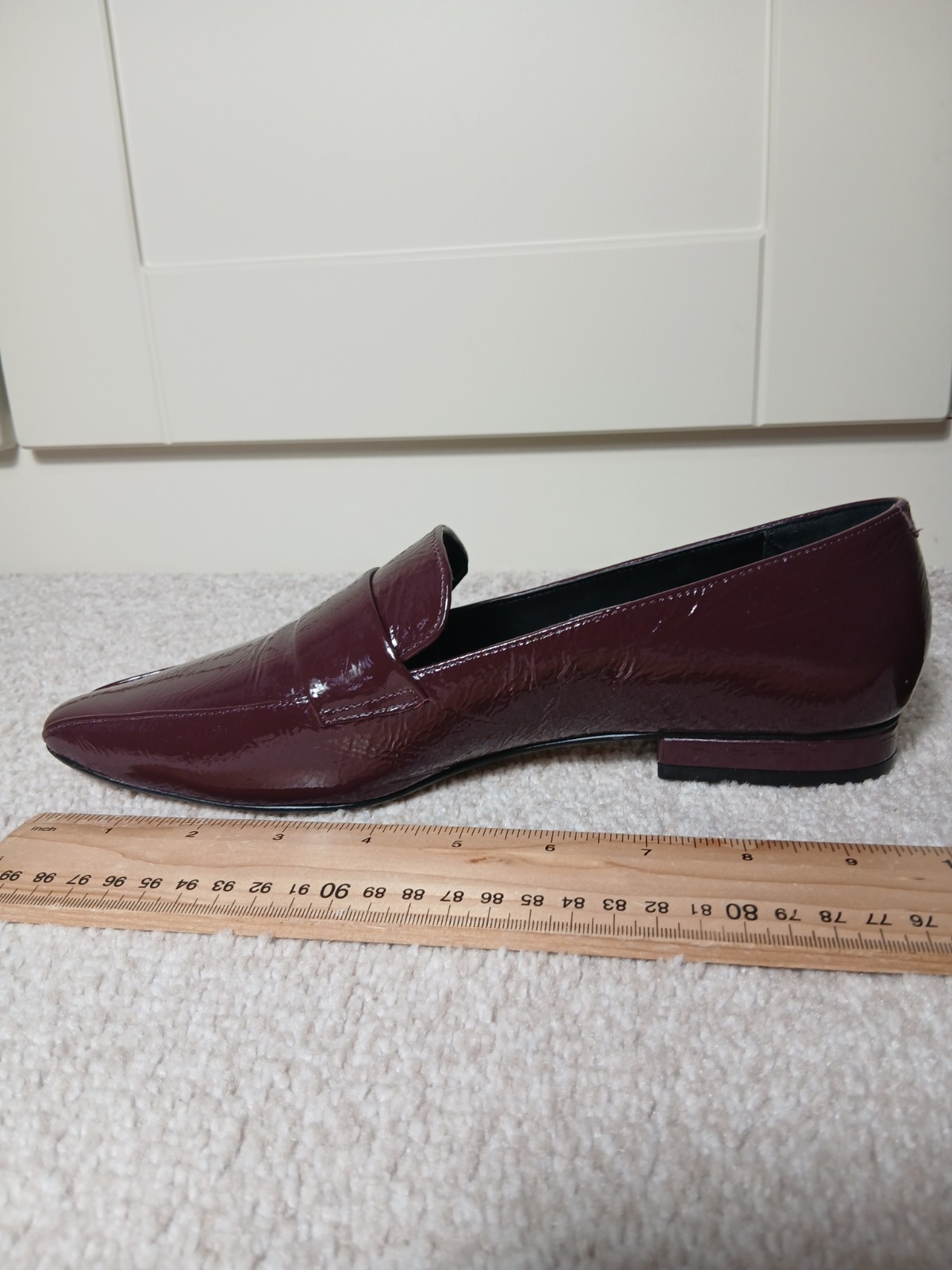 Next Shoes Loafers Womens Size UK 6.5 EU 40 Burgundy Patent Tabitha Smart Work image 5