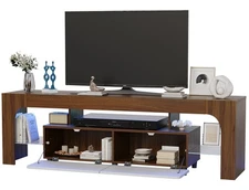 Modern Lighting TV Stand with Large Storage Drawer for 50 55 60 65 70 75 Inch...