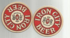 Lot Of 5 1970' Iron City Beer coasters by Pittsburgh of Pittsburgh 2 sided
