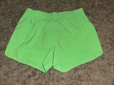 Athleta Girl Size XLarge 14 Athletic Lined 2.5 Green Heart The Hustle Shorts