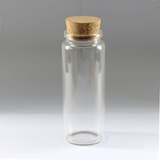 Glass bottles Vials 150ml Clear Cork bottle Wholesale 5-30 pieces 47x120mm