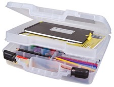 Quick View Craft Storage Case 15" Deep Base Divided W/ Lift-Out Compartment