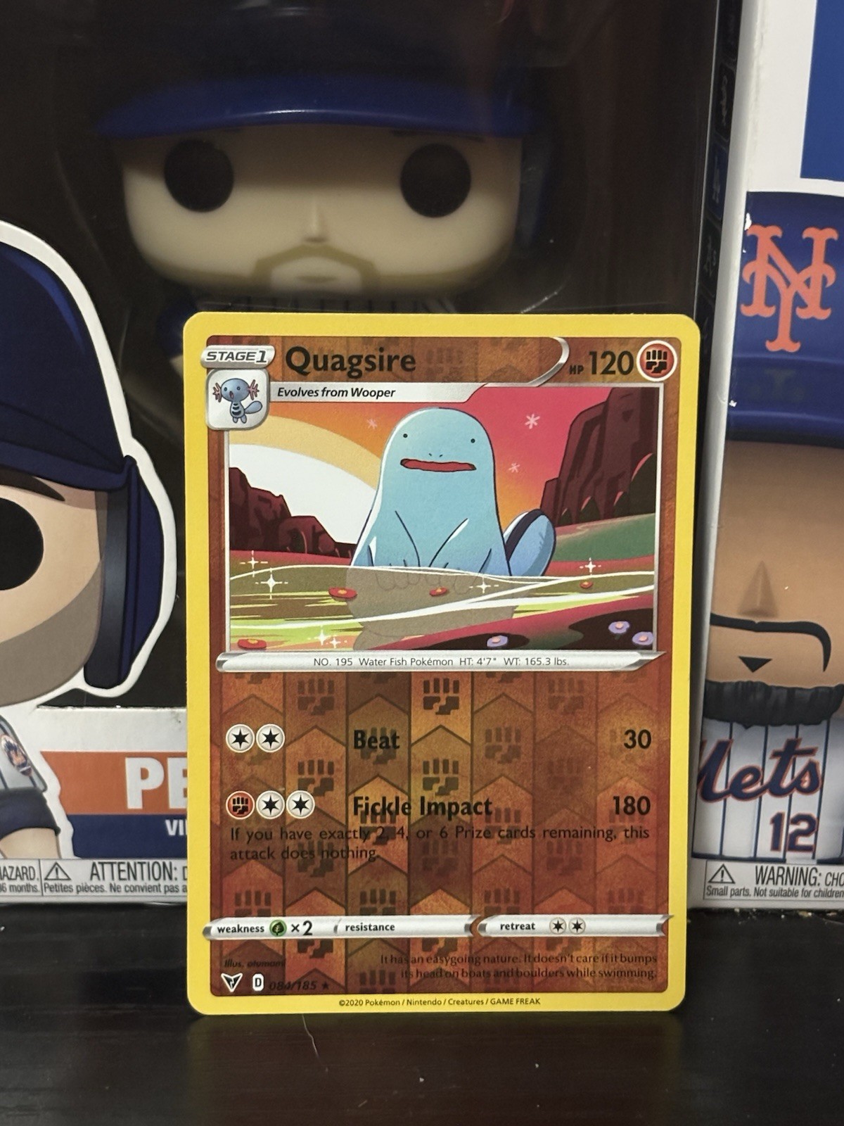 Pokemon TCG Vivid Voltage - Quagsire #84/185 - Rare Reverse Holo Card