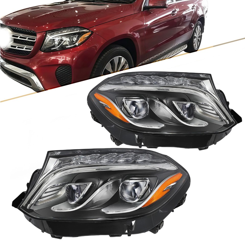 LH/RH Side LED Headlight For 2017-2019 Mercedes Benz GLS550/63 Driver ...