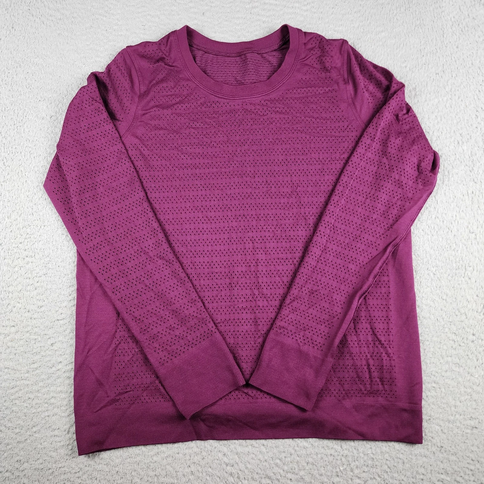 Lululemon Shirt Mens Medium Purple Vented Tech Long Sleeve Performance Active