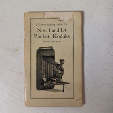 Vtg Kodak Camera Picture Taking Book. Nos 1 And 1A Oct 1928