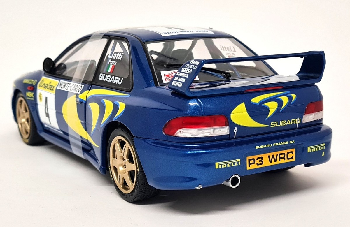 IXO 1/18 Subaru Impreza WRC Corsica 1995 - 3ème P. Liatti #6 - Modèle Diecast Bleu