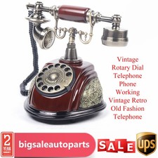 Vintage Rotary Dial Telephone Phone Working Vintage Retro Old Fashion Telephone