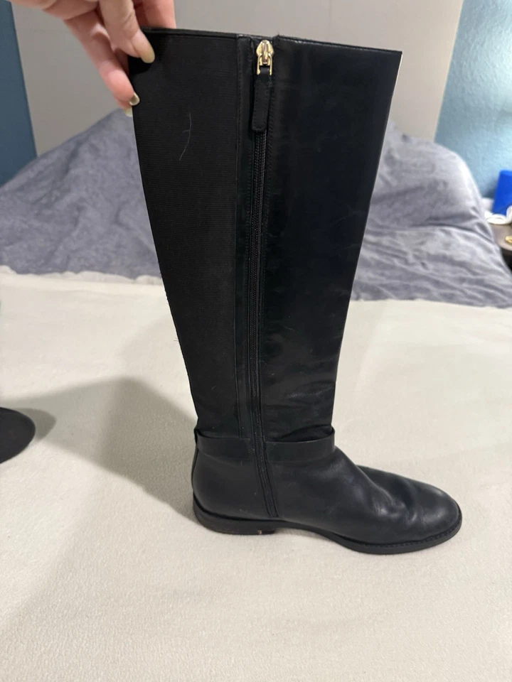 RALPH LAUREN KNEE HIGH RIDING BOOTS MARYANN Black Women’s U.S. Size 9.5 - Image 3 of 4