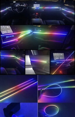 18 in 1 RGB Symphony Auto Umgebungslicht Innenraum LED Acryl Führung Glasfaser UK