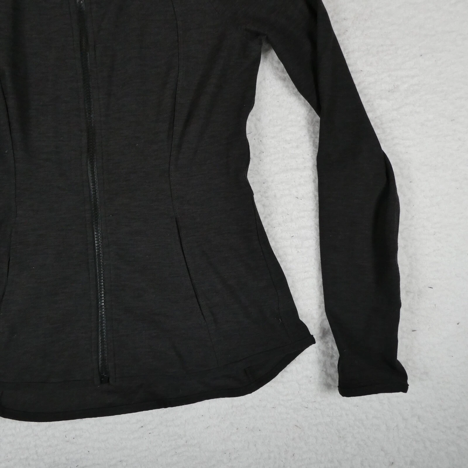 yogalicious lux full zip long sleeve poly spandex sweater
