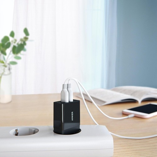 Anker 24W 2-Port USB Ladegerät mit PowerIQ Technologie (Schwarz) - Bild 5 von 7
