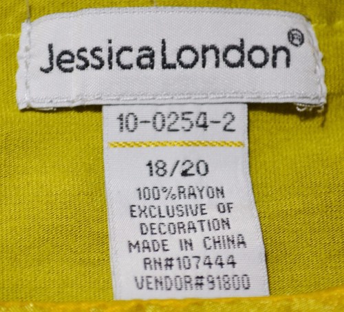 JESSICA LONDON Green Top 18 20 Short Sleeves Jersey Satin Trim at Neckline - Picture 7 of 7