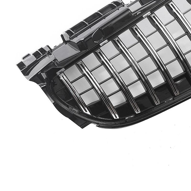 Rejilla delantera plateada negra estilo GT para convertible 16-20 Benz Clase SLC R172  Foto 3 de 4