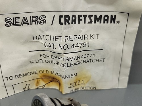 Craftsman 44791 Repair Kit 1/4" Ratchet 43771 New Old Stock USA - Picture 3 of 13