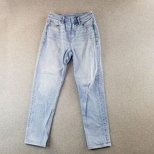 American Eagle Jeans Womens Sz 0 Short Mom Jean Light Wash Normcore Nice Quality