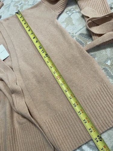 LUCKY BRAND Women's Open Front Cardigan Belted Size XS Dusty Rose Wool Blend - Picture 14 of 16