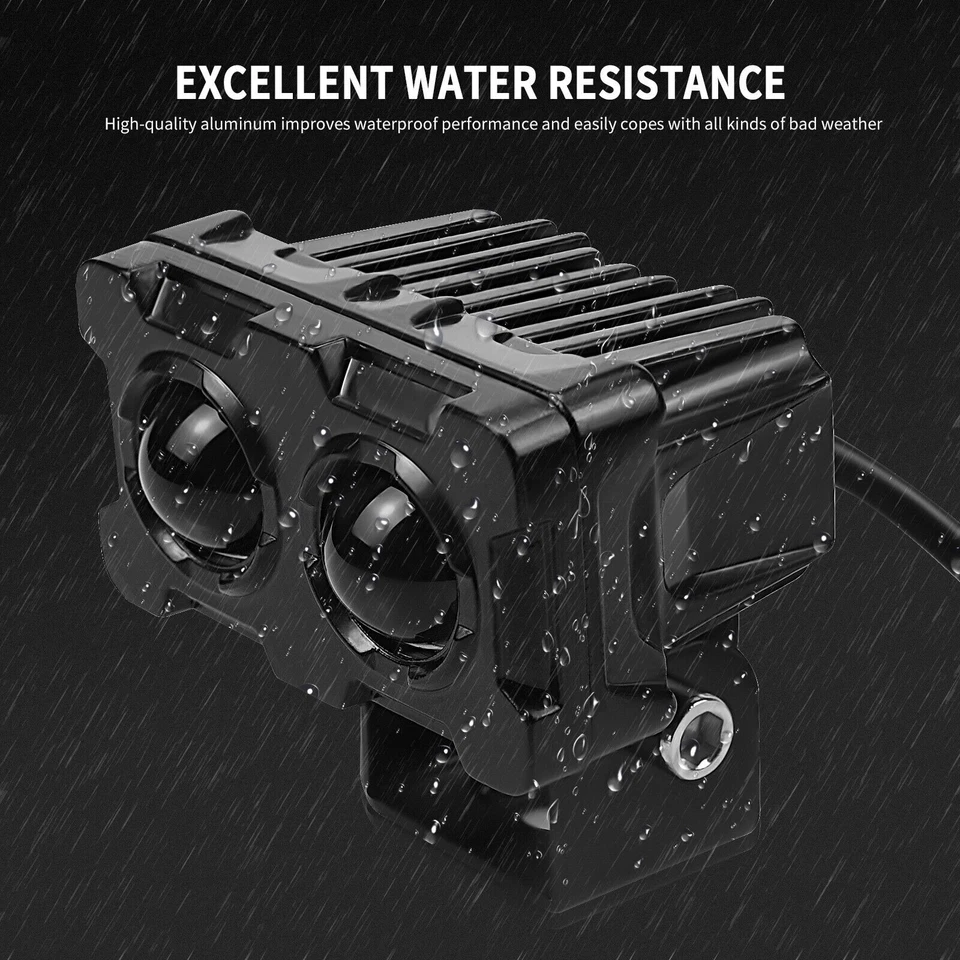 Electric Led Worklight Motorcycle Spotlight Front Waterproof Headlight 30w 45w U Foto 4 de 4
