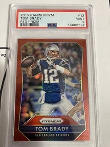 2015 panini prizm tom brady red prizm psa9