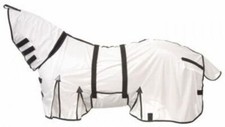 Showman White Lightweight Mesh Fly Sheet w/ Neck Cover
