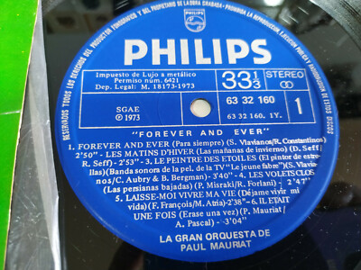 Paul Mauriat The Great orquesta Forever and Ever 1973 - LP vinyl