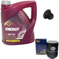 MotoröL ÖLfilter SM108 5W30 4 Liter + ÖLablassschraube FüR Opel Omega A Caravan