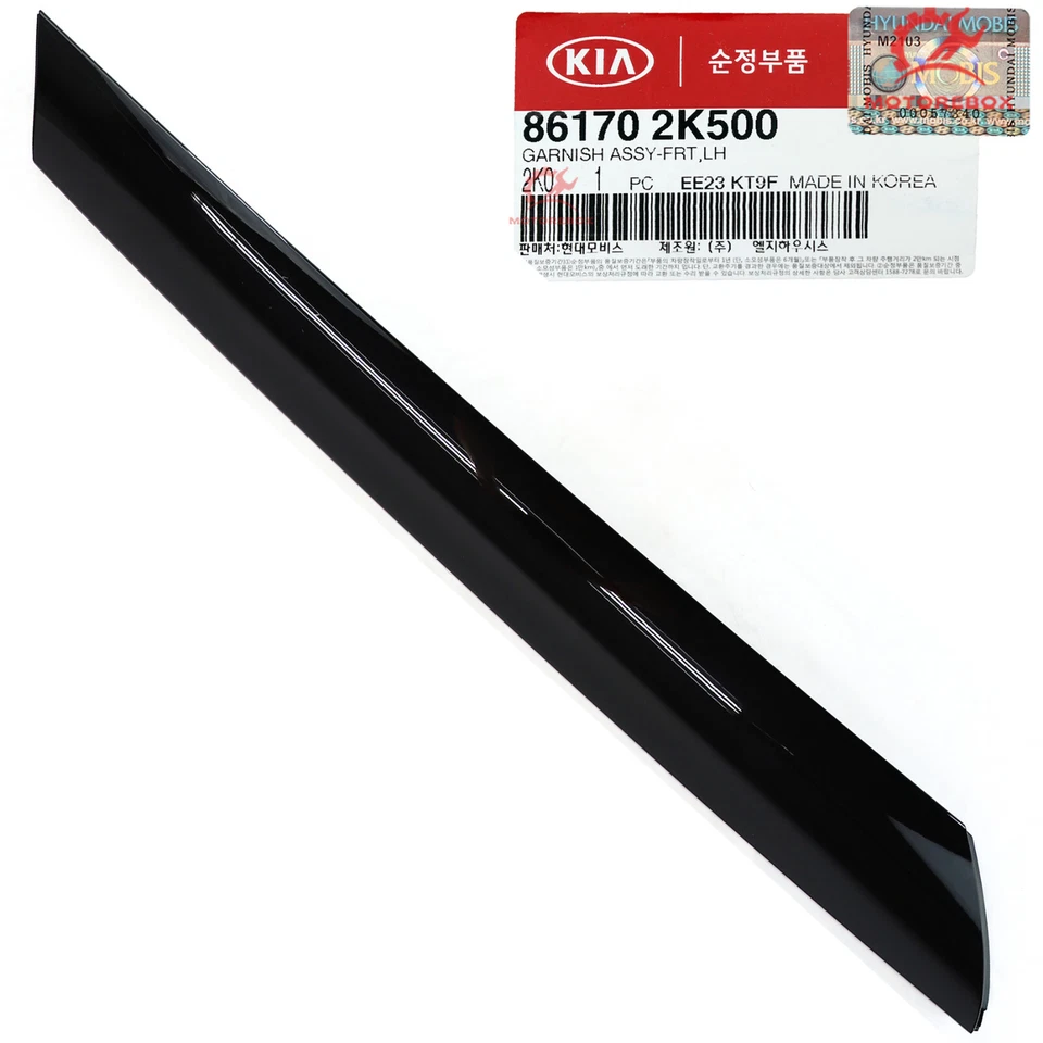 Moldura de acabamento de pilar de para-brisa GENUÍNA FR-LEFT 86170-2K500 para 2010-13 KIA SOUL - Imagem 2 de 4