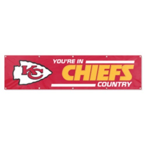 KANSAS CITY YOU'RE IN CHIEFS COUNTRY 8' X 2' BANNER 8 FUSS SCHWERGEWICHTSSCHILD - Bild 4 von 5