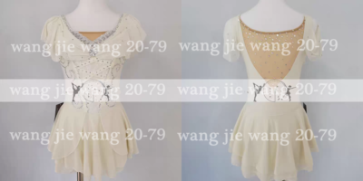 white and gold figure skating dress Whispers of Gold Skate Dress - Gold Figure