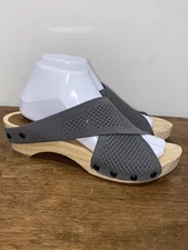 Jax & Bard Womens 39(8.5-9) Libby Hill Granite Grey Wood Clog Sandals